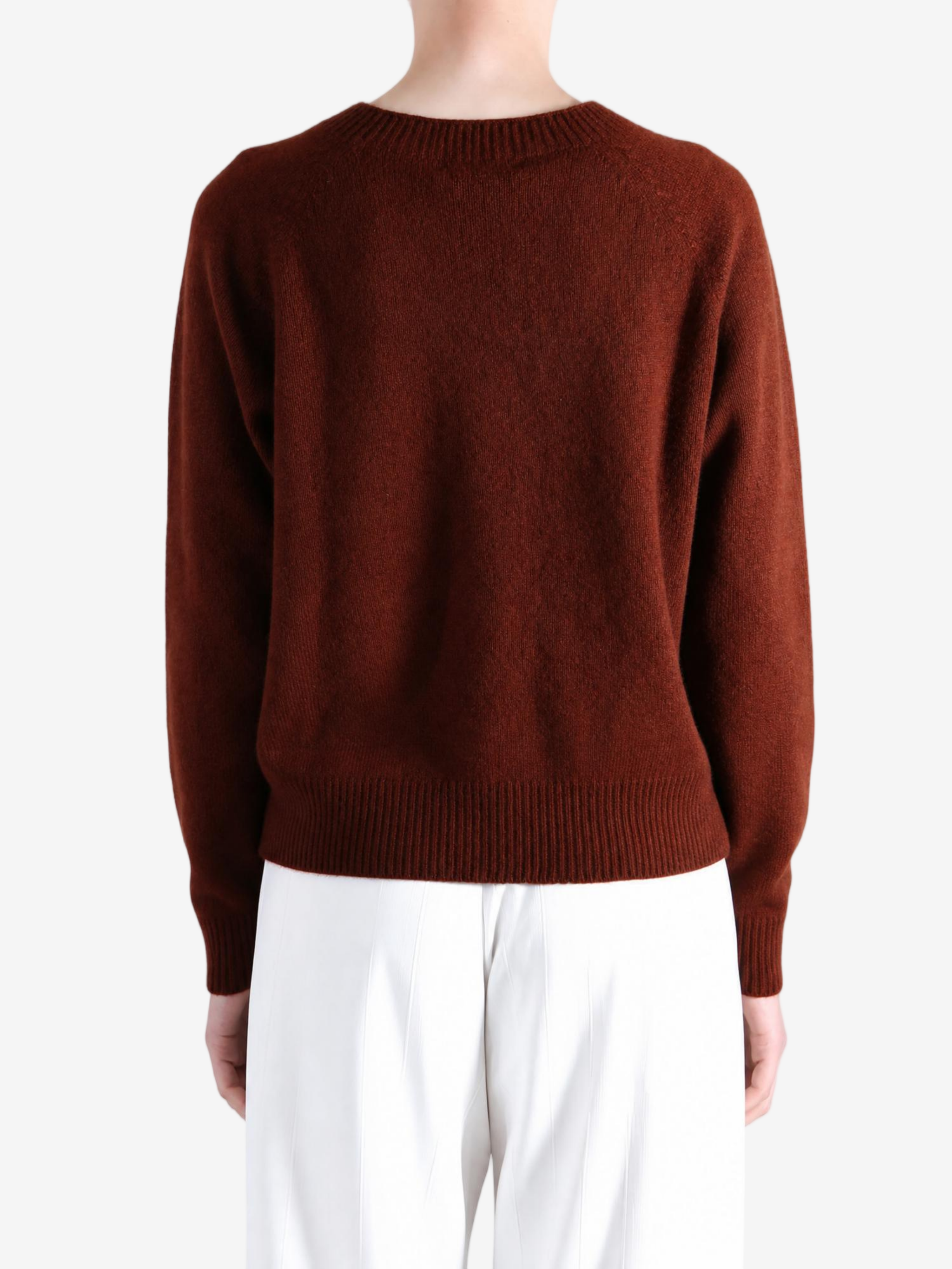 Brown t-shirt, full body view