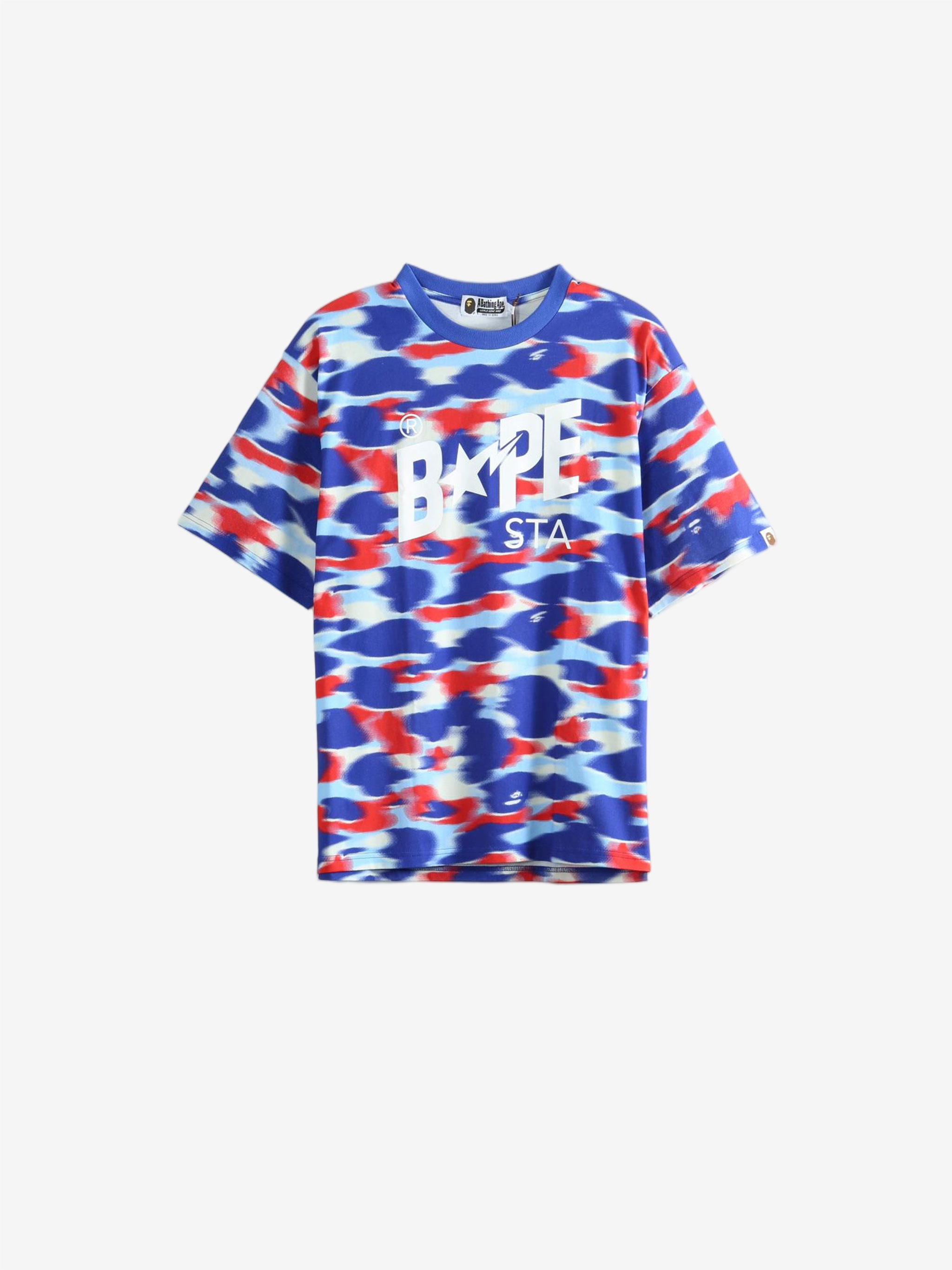 Blue t-shirt, front view