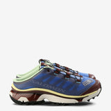 Blue sneakers, side view