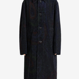 Navy jacket, full body view