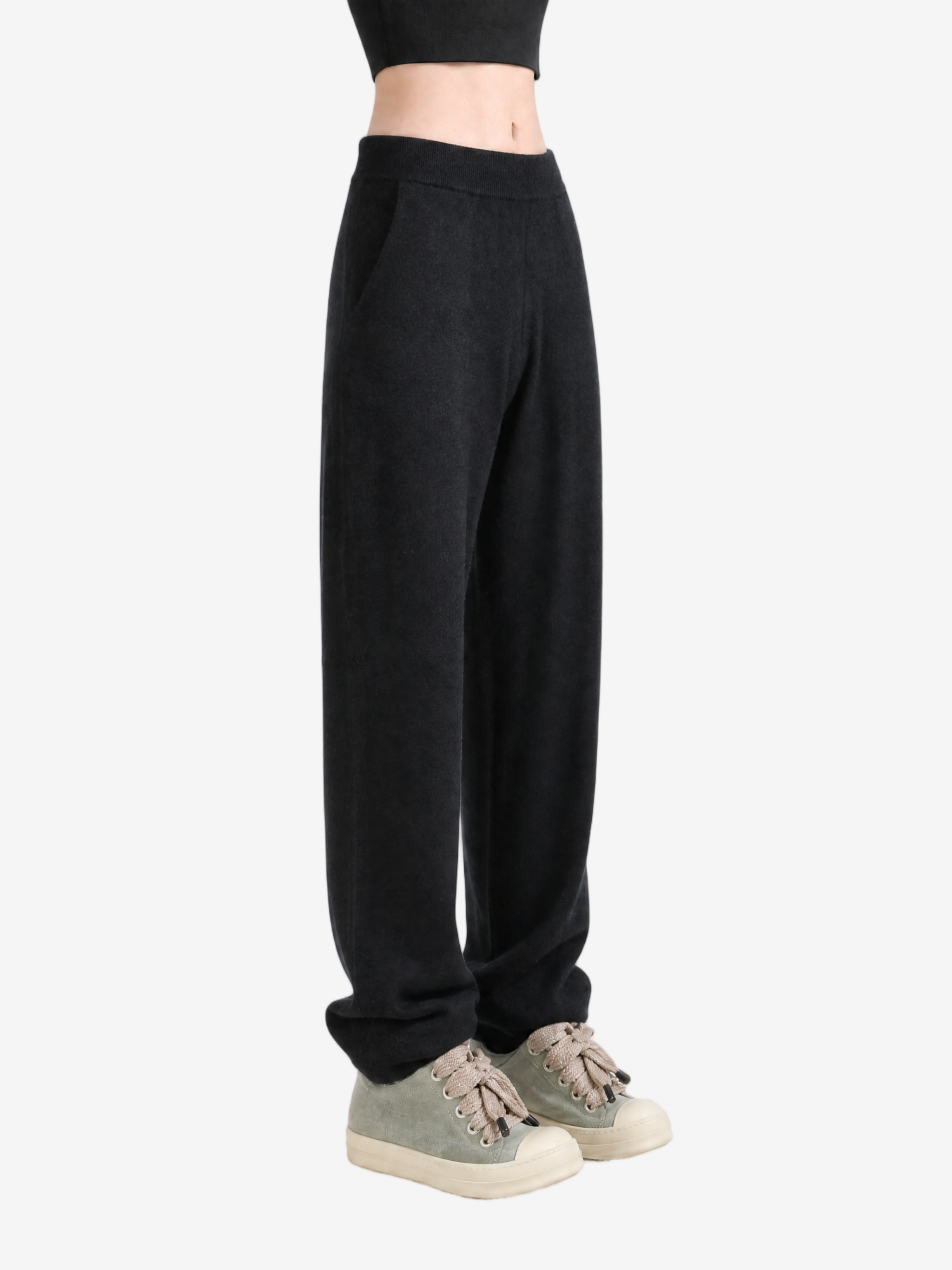 Black pants, full body view