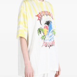 White t-shirt worn by a person, showing the t-shirt fit