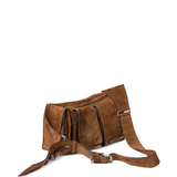 Brown leather bag,side view