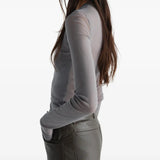 Grey top, full body view
