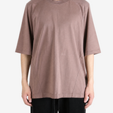 Brown t-shirt, full body view