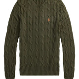 Green pullover, front view