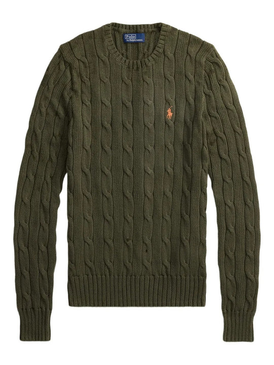 Green pullover, front view