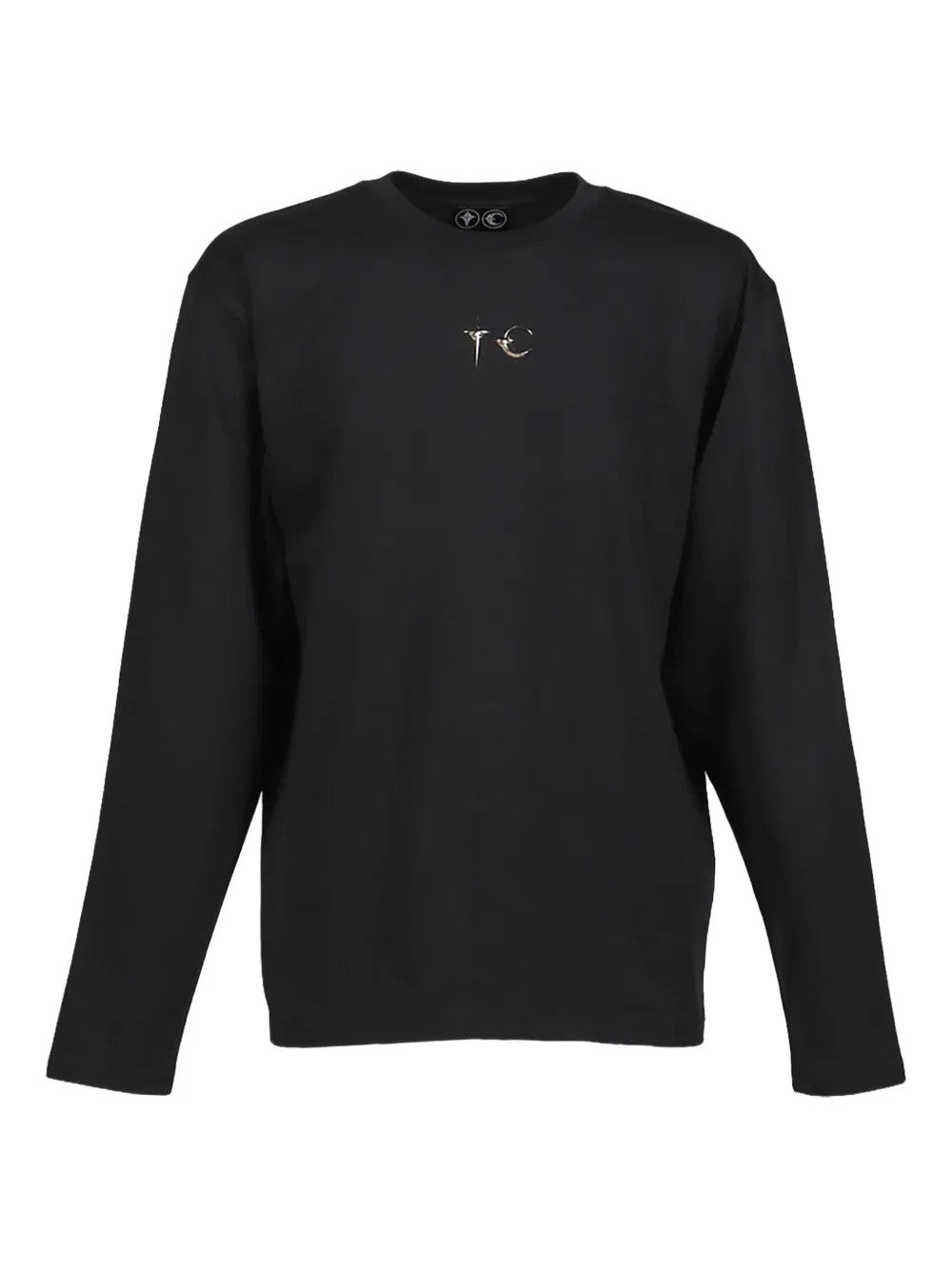 Black t-shirt, front view