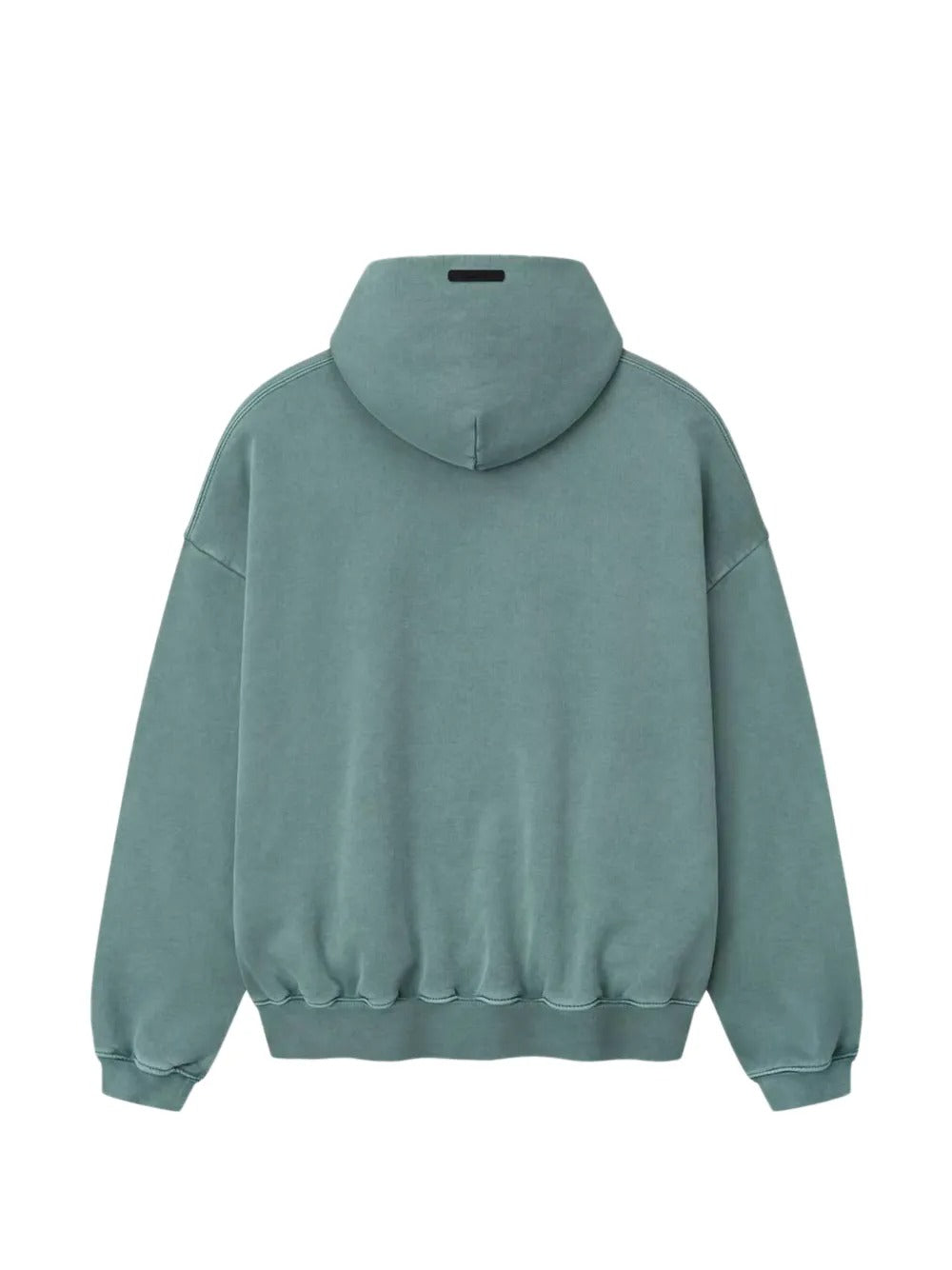 Green hoodie, back view