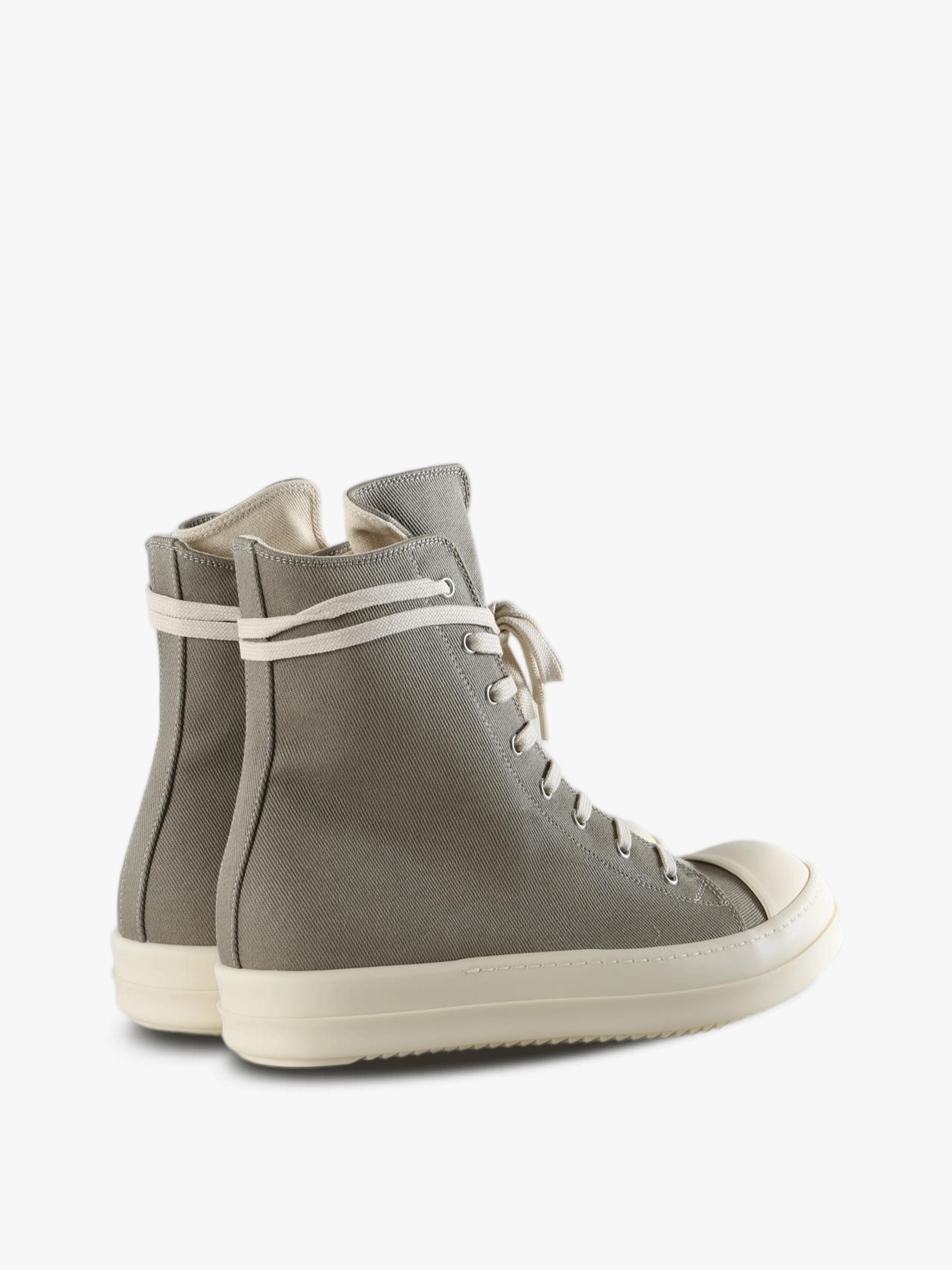 Grey shoes, back view