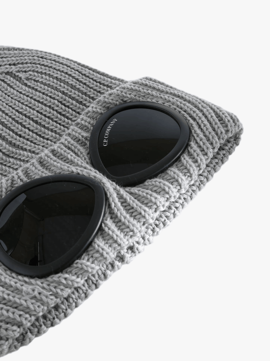 Close up of Grey hat, showing detail