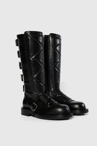 ANN DEMEULEMEESTER - Women Jace Biker Belted Boots