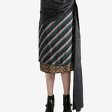 Navy skirt worn by a person, showing the skirt's fit