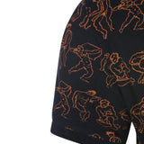 Close up of Black shirt, showing texture of the 100% cotton fabric