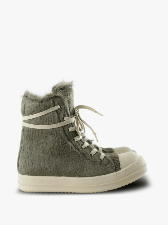 Grey shoes, side view