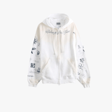 White hoodie, front view
