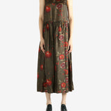 Brown dress, full body view