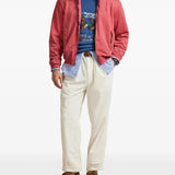 Red jacket, full body view