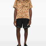 Black shorts, full body view