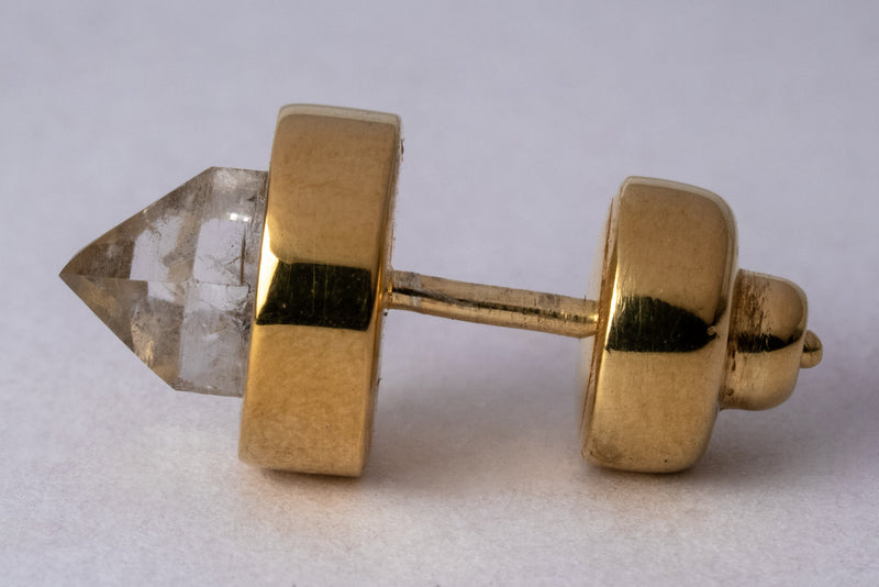PARTS OF FOUR Stud Earring (9mm, Herkimer Spike, YGA+HER)