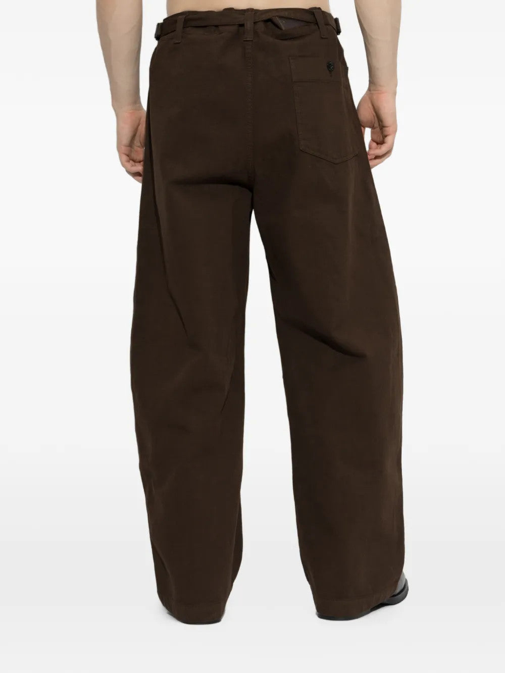 Brown pants, full body view