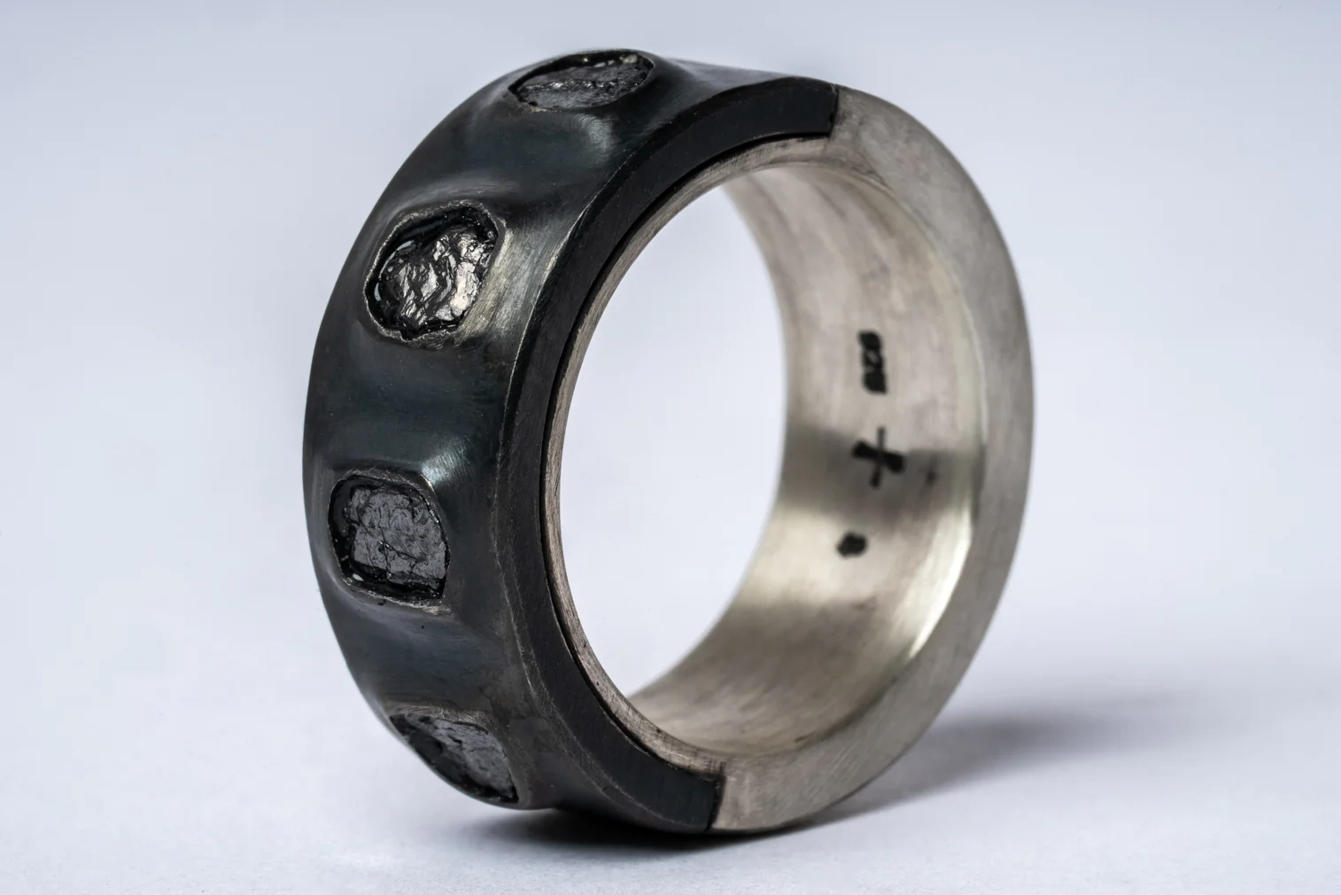 PARTS OF FOUR Sistema Ring (Terrestrial Surfaced, 1.0 CT, 4 Black Diam ...