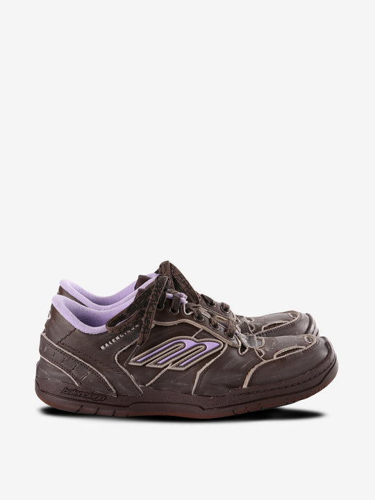 Brown sneakers, front view