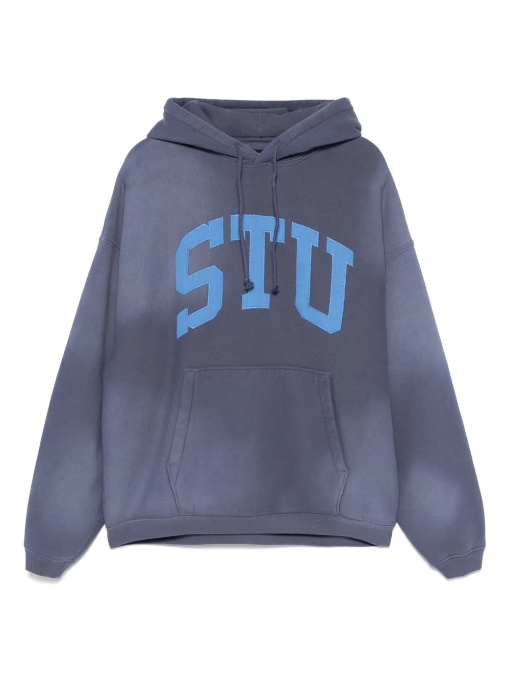 Blue hoodie, front view