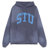 Blue hoodie, front view