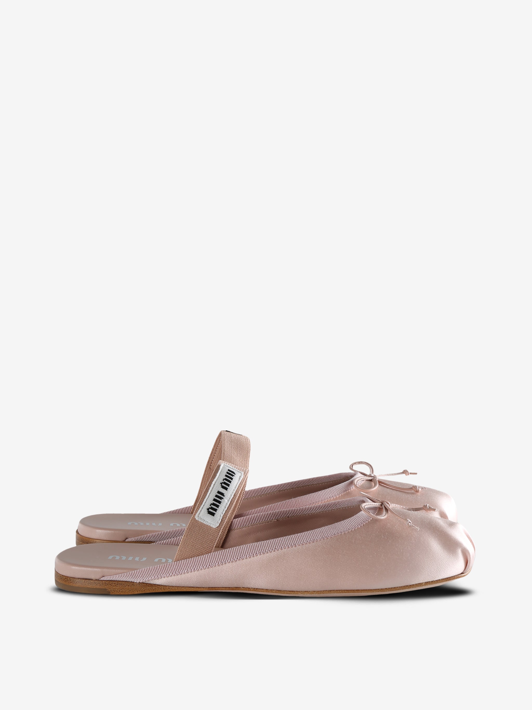 Pink mules, front view