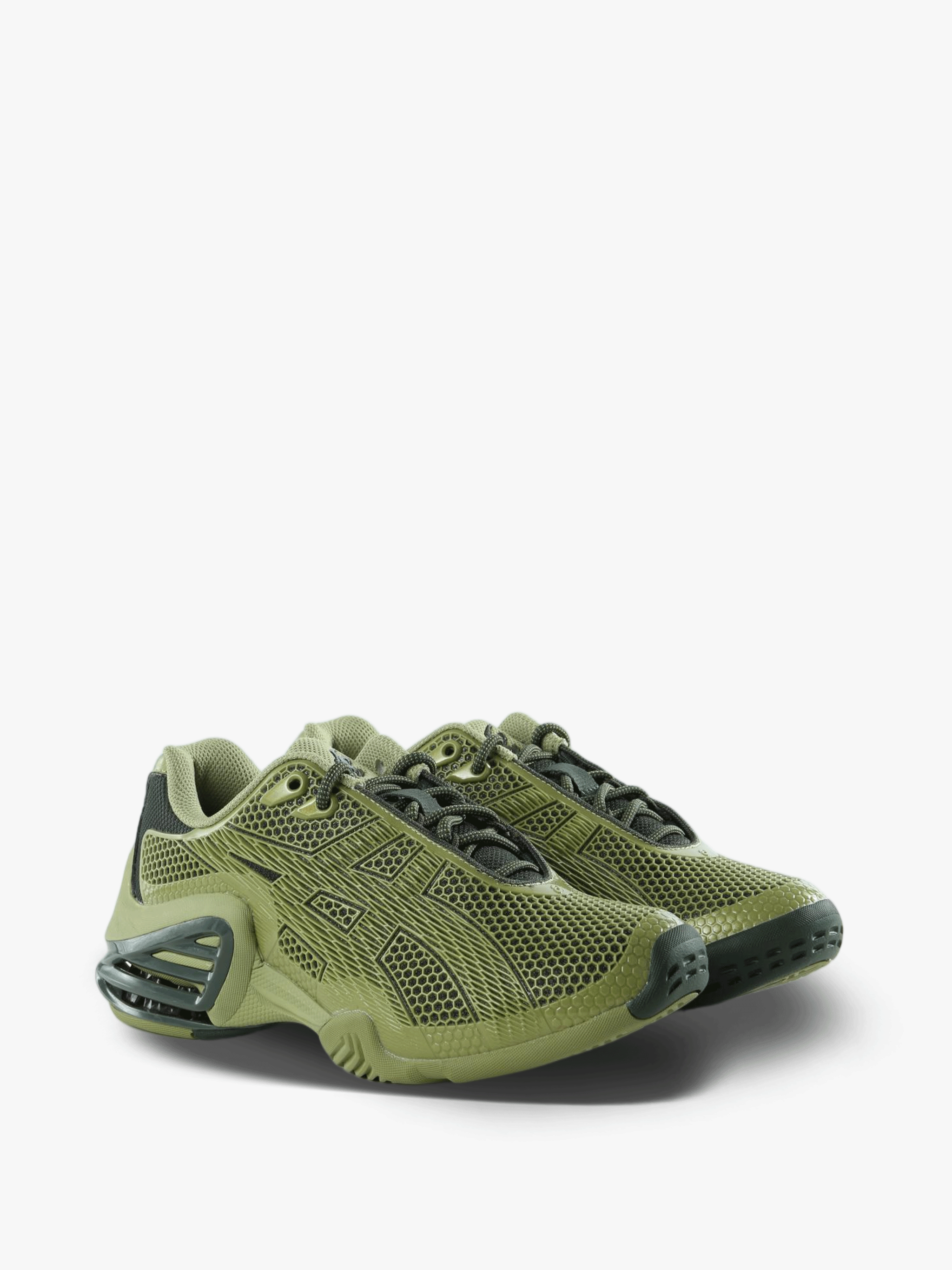 Green shoes, front view