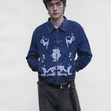 Navy jacket worn by a person, showing the jacket fit