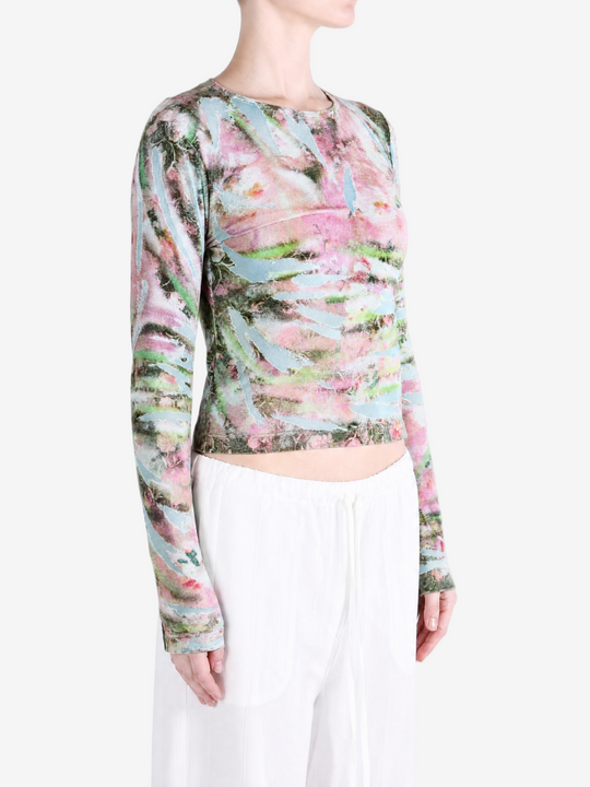 Pink top worn by a person, showing the top fit