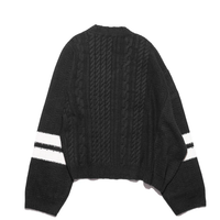 ENFANTS RICHES DEPRIMES - Men Collegiate Stripes Asymmetrical Sweater