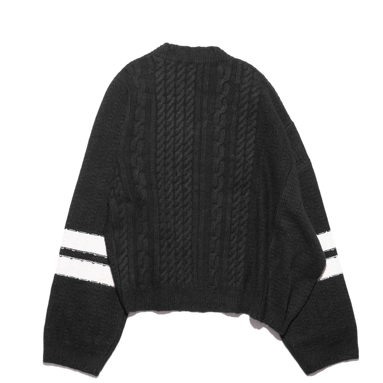 ENFANTS RICHES DEPRIMES - Men Collegiate Stripes Asymmetrical Sweater