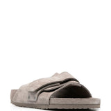 Grey sandals, front view