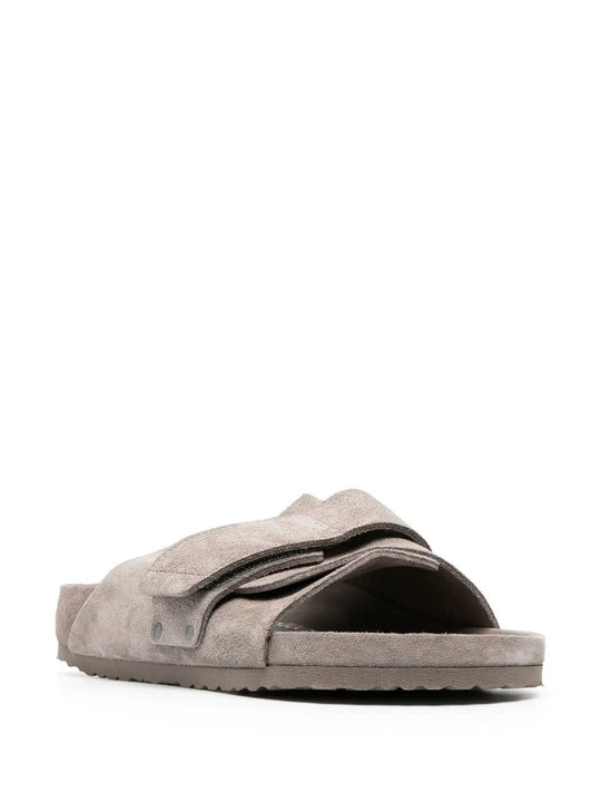 Grey sandals, front view