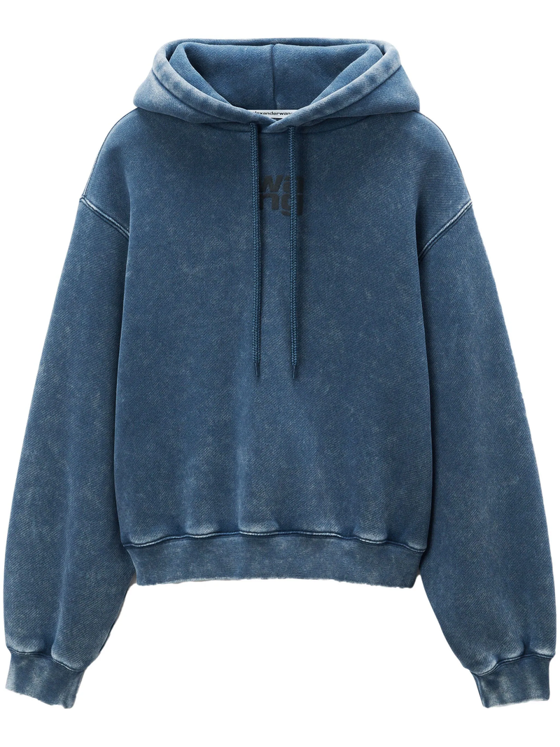 T BY ALEXANDER WANG Women Essential Terry WI Th Puff Paint Logo Hoodie