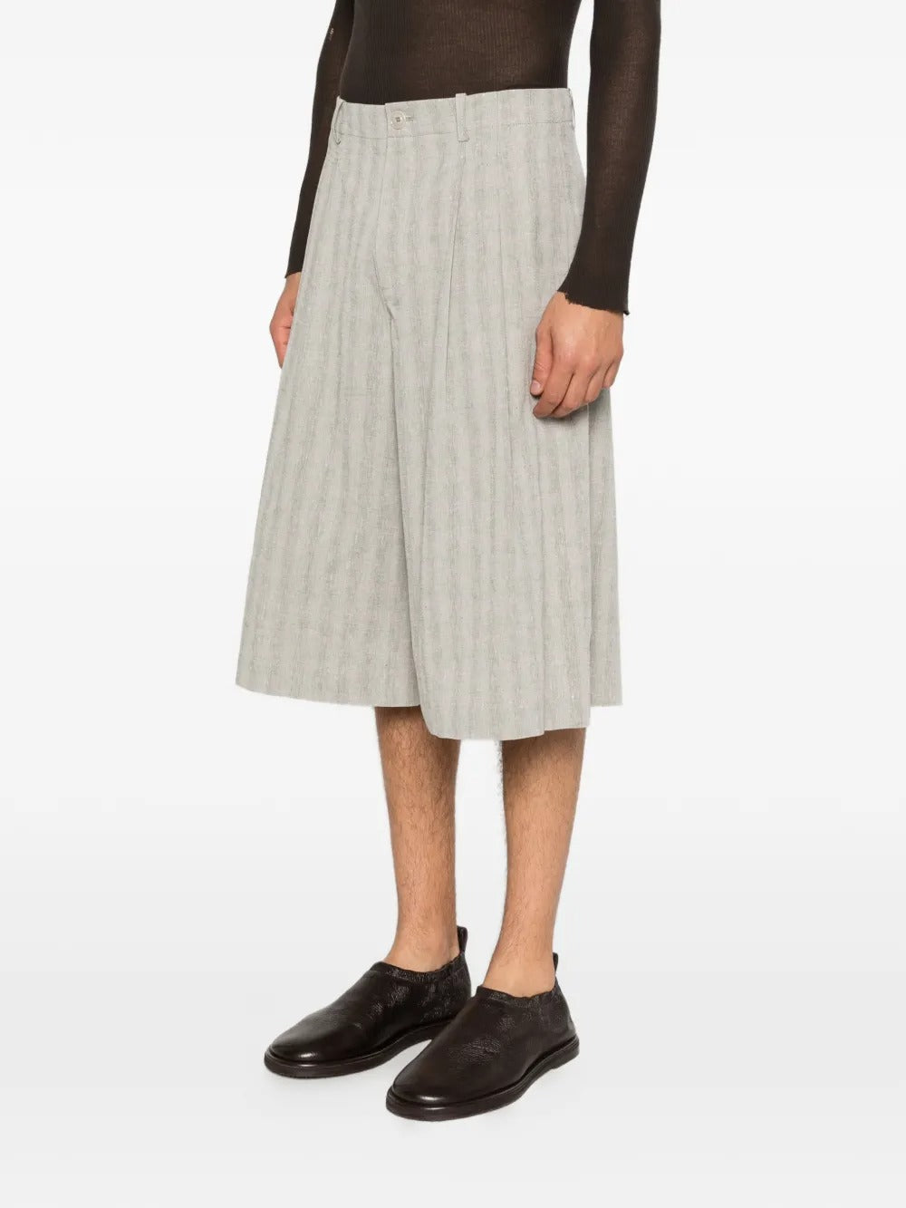 Grey pants, side view