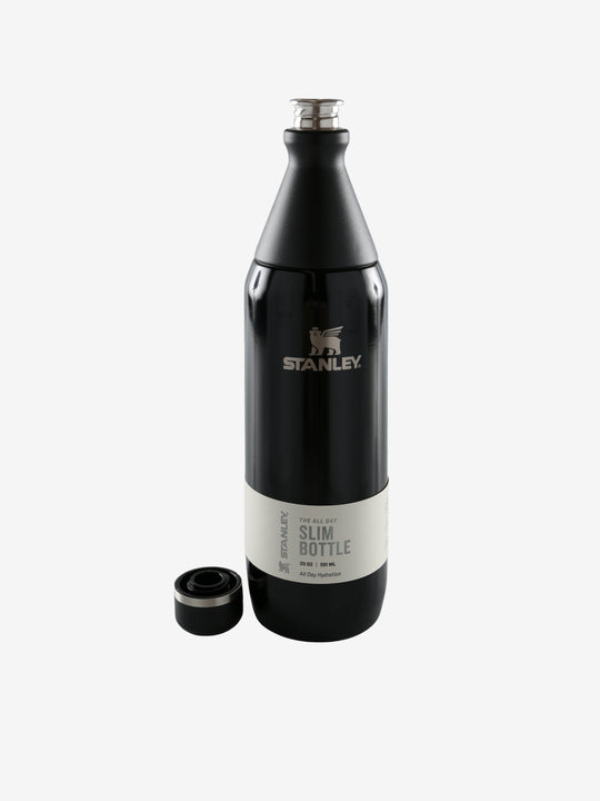 Black bottle, front view