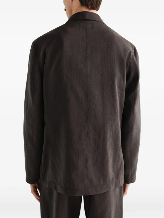 Brown jacket, full body view