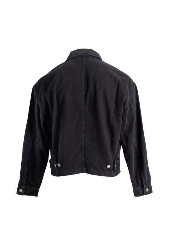 Black jacket, back view