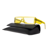 Yellow eyewear, side view