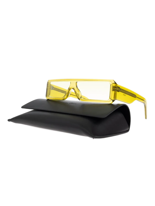 Yellow eyewear, side view