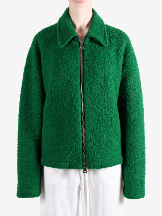 Green jacket, front view