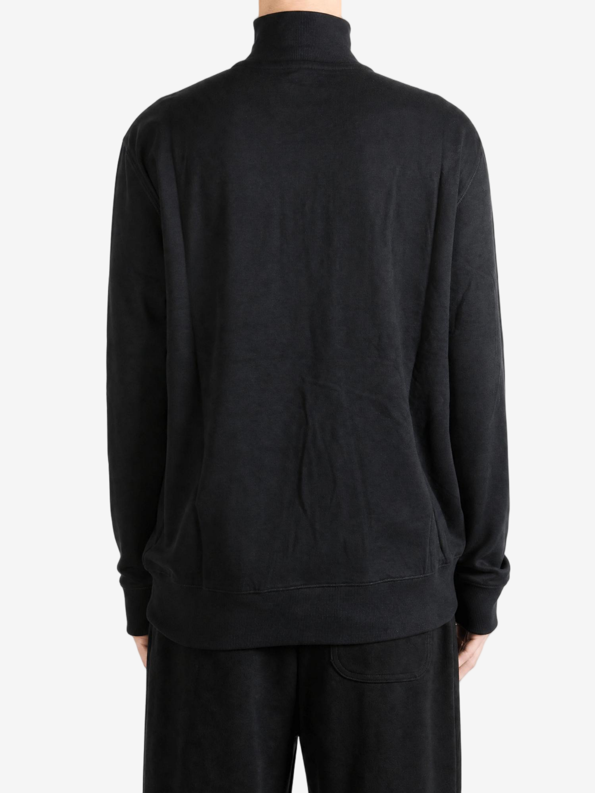 Black knitwear, full body view