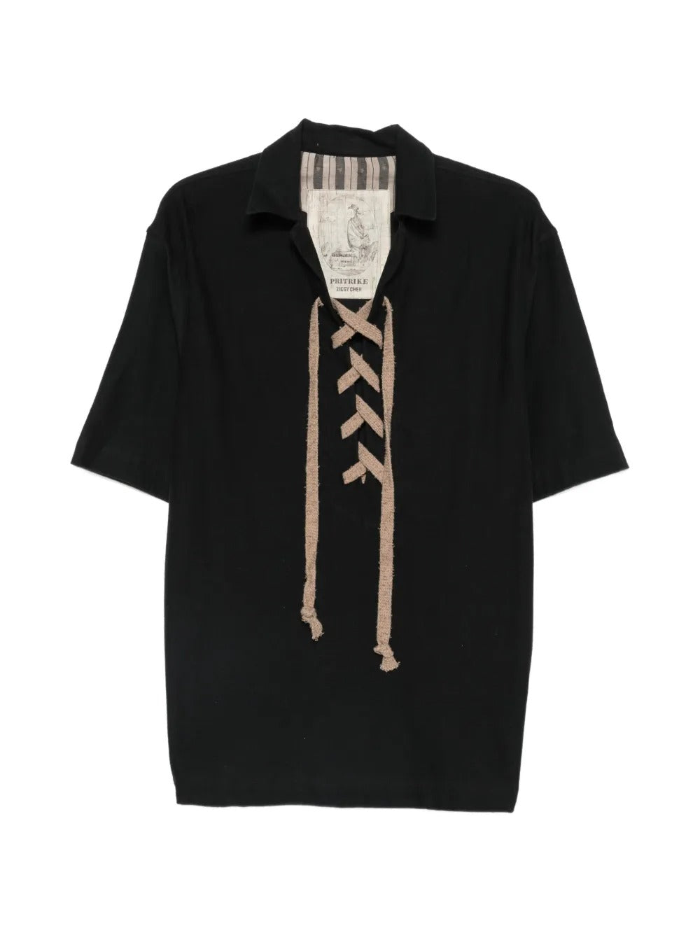 Black t-shirt, front view