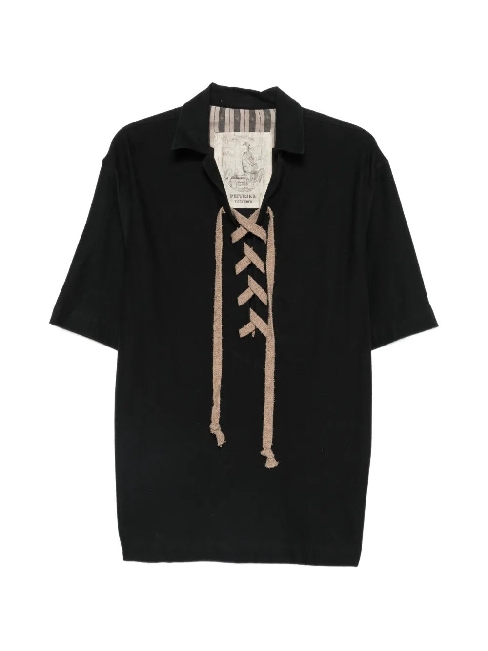 Black t-shirt, front view