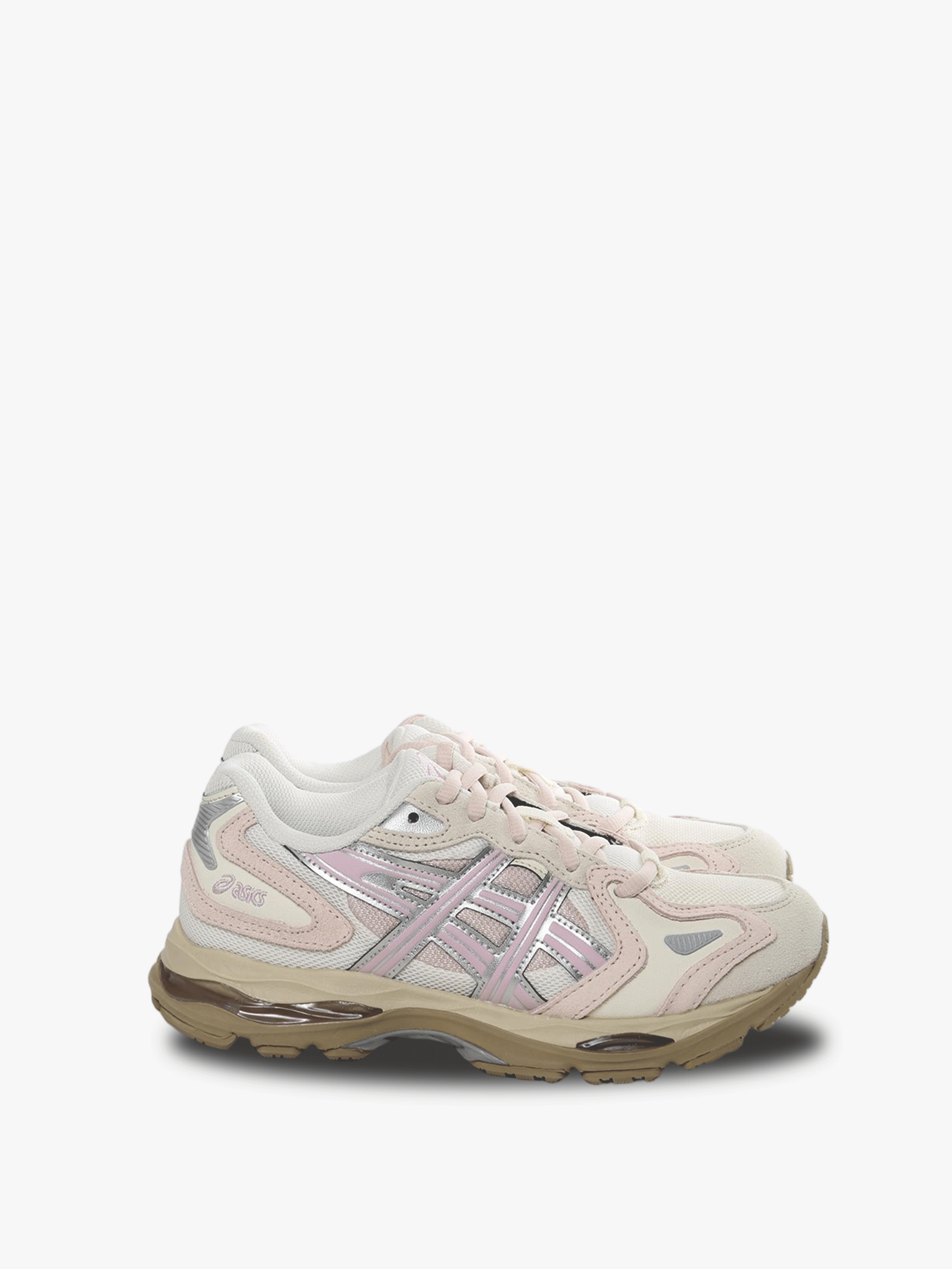 Pink sneakers, side view