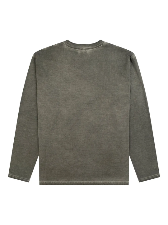 Grey garment, back view